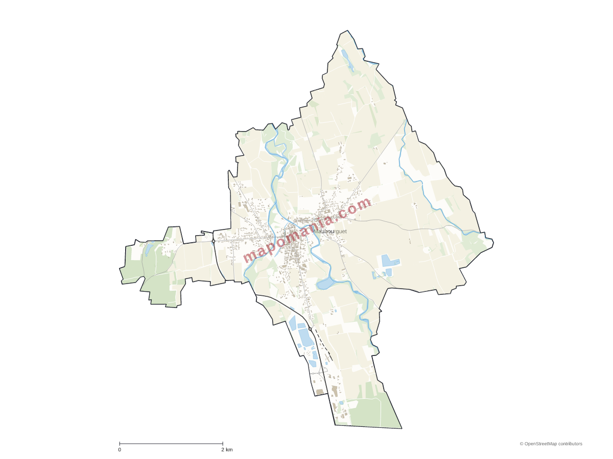 Carte de Maubourguet à personnaliser