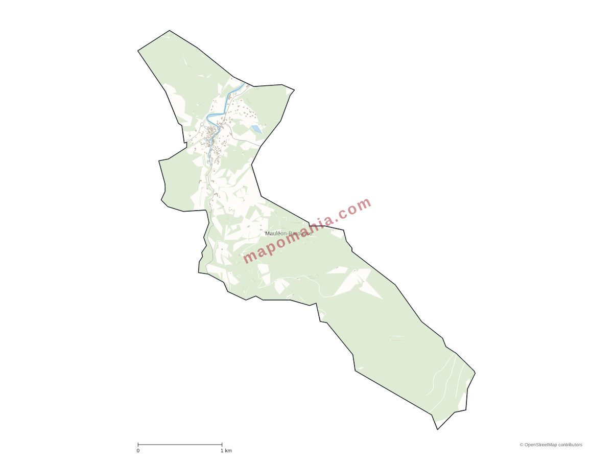 Carte de Mauléon-Barousse à personnaliser