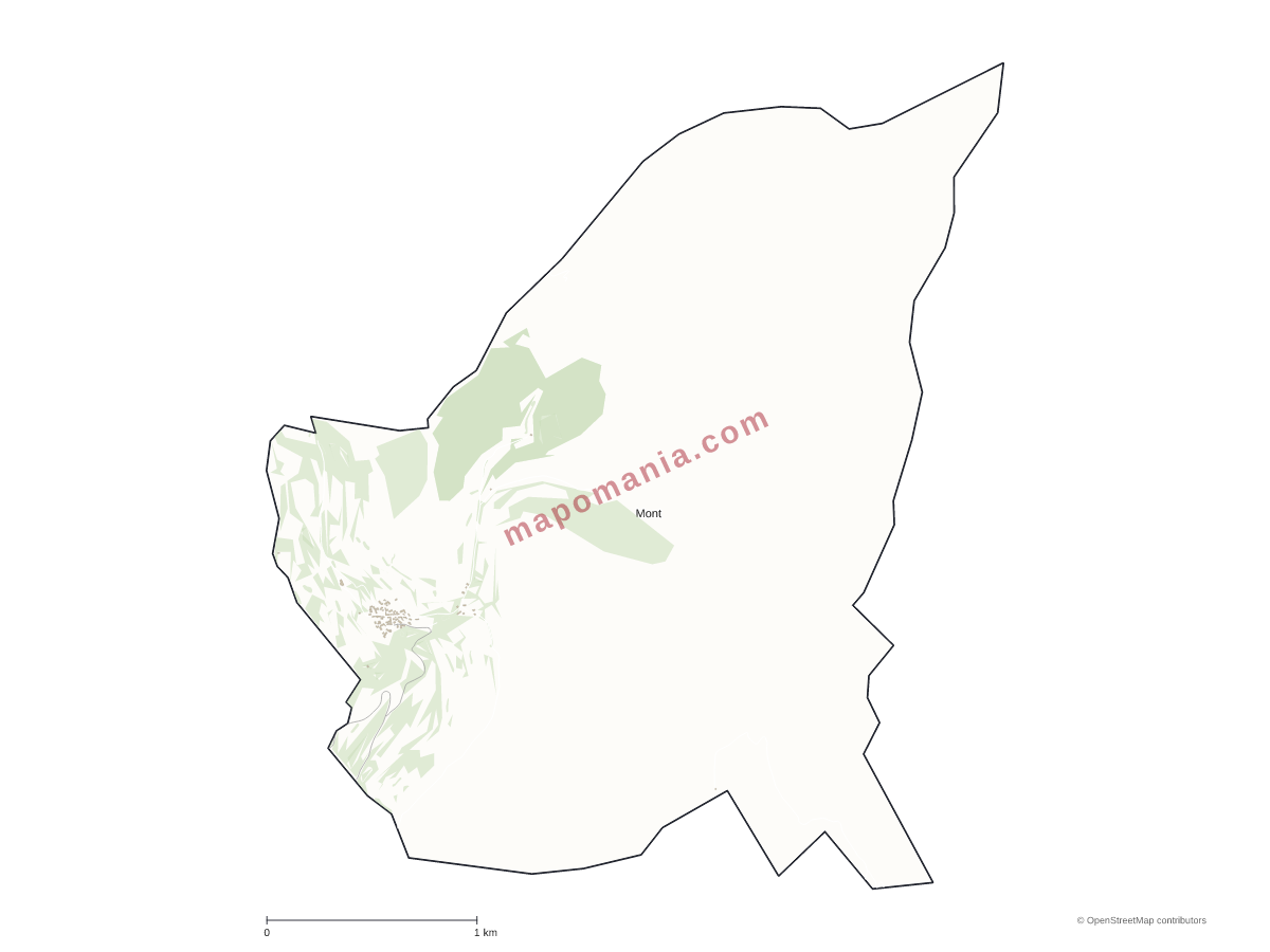 Carte de Mont à personnaliser