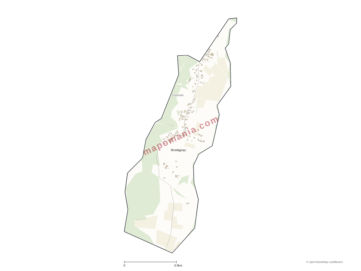 Carte de Montignac à personnaliser
