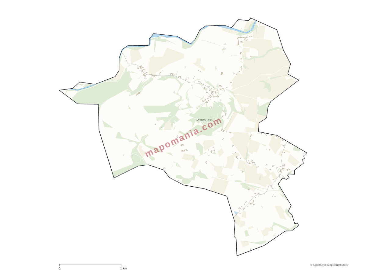 Carte de Montoussé à personnaliser