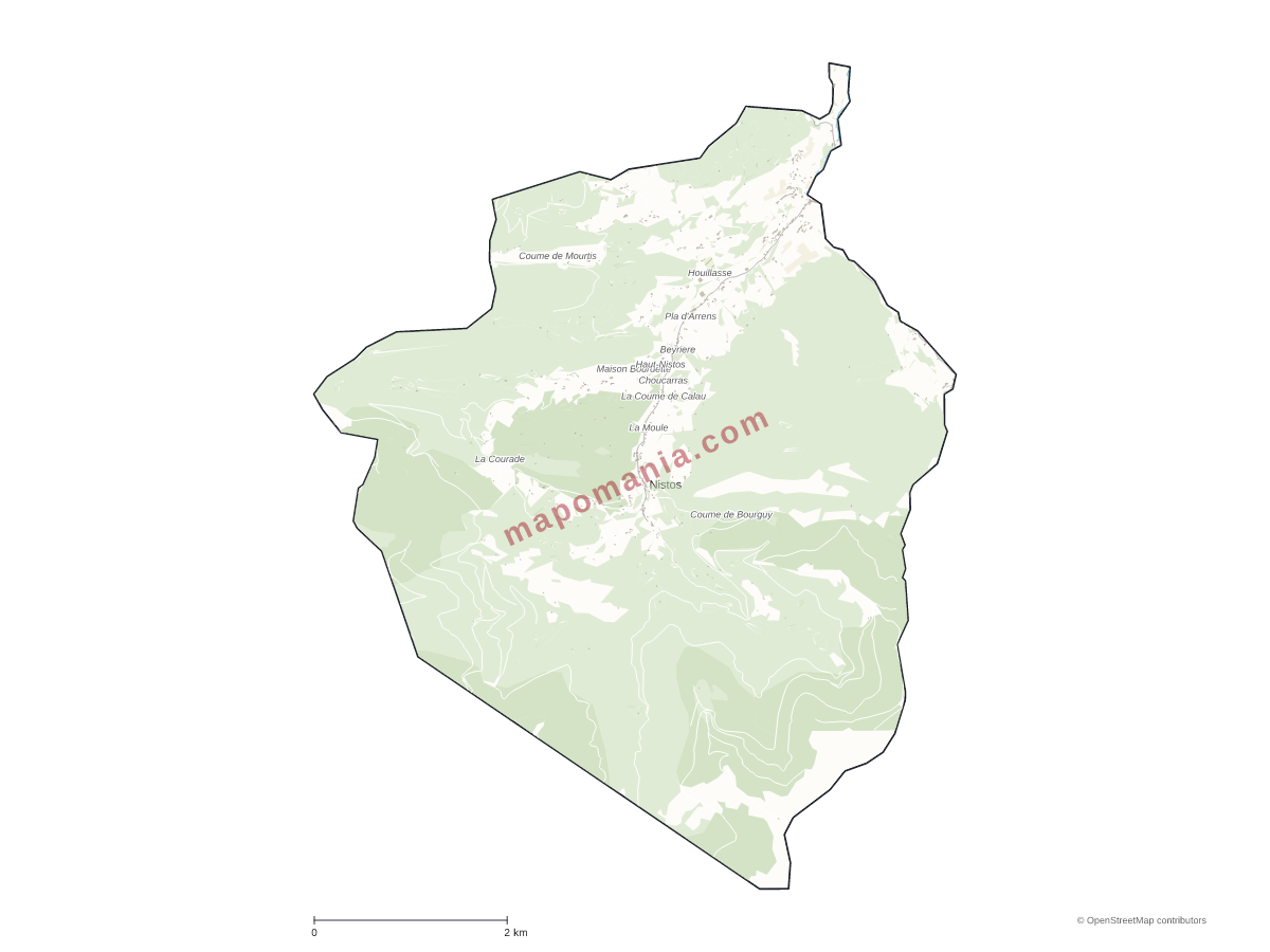 Carte de Nistos à personnaliser