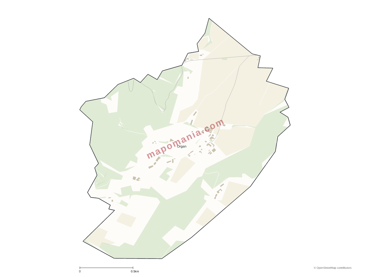 Carte de Organ à personnaliser