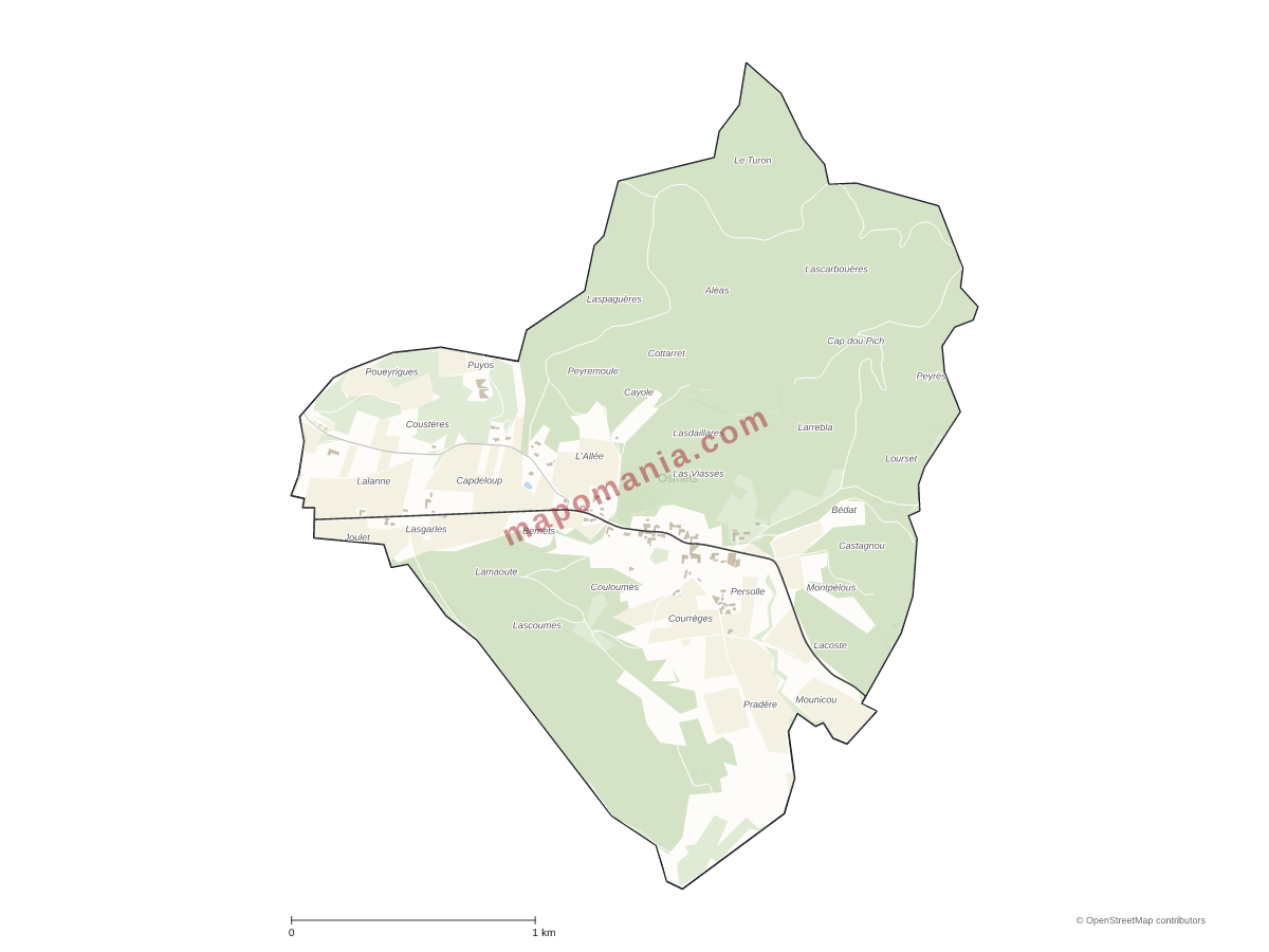 Carte de Osmets à personnaliser