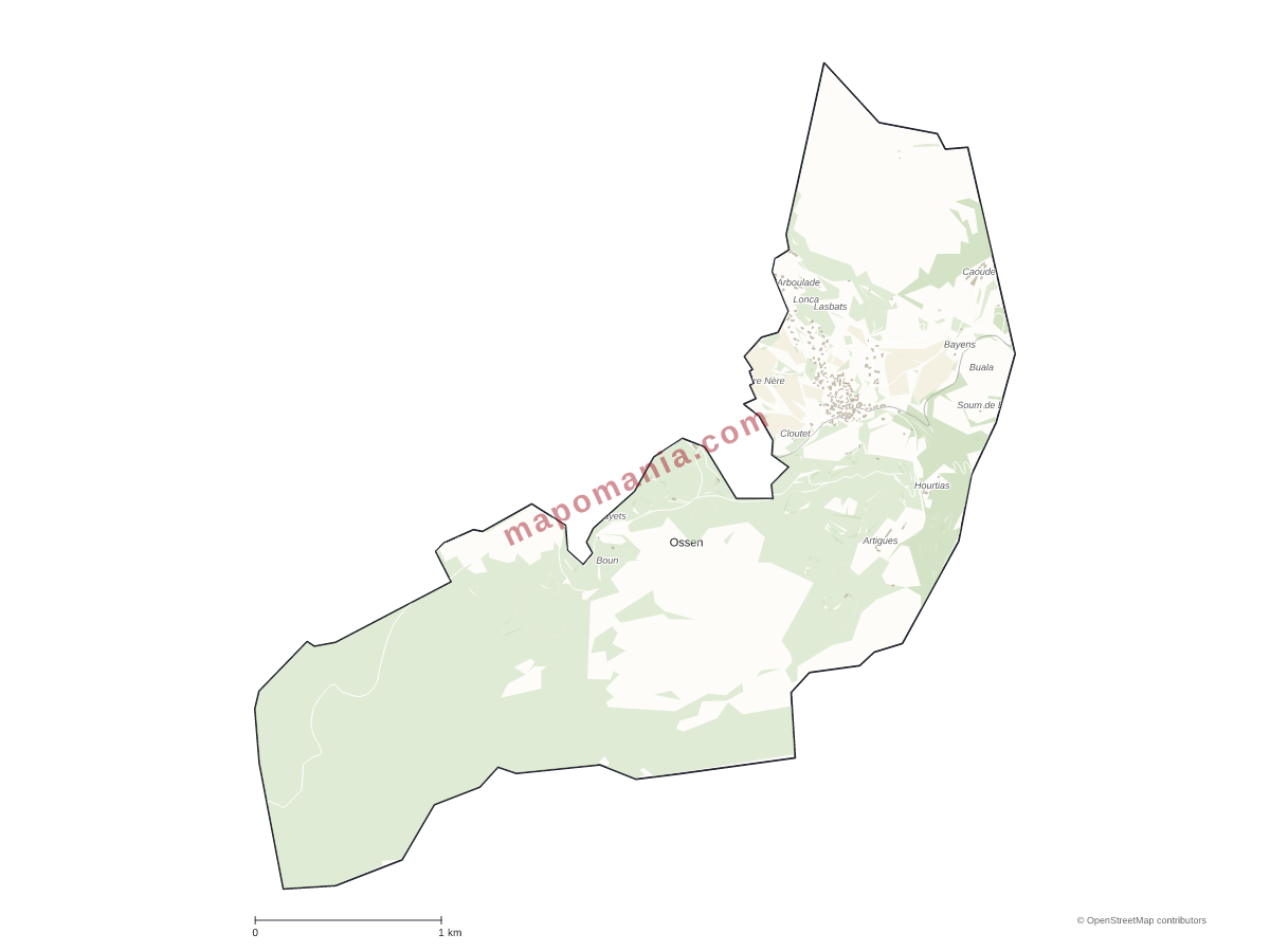 Carte de Ossen à personnaliser