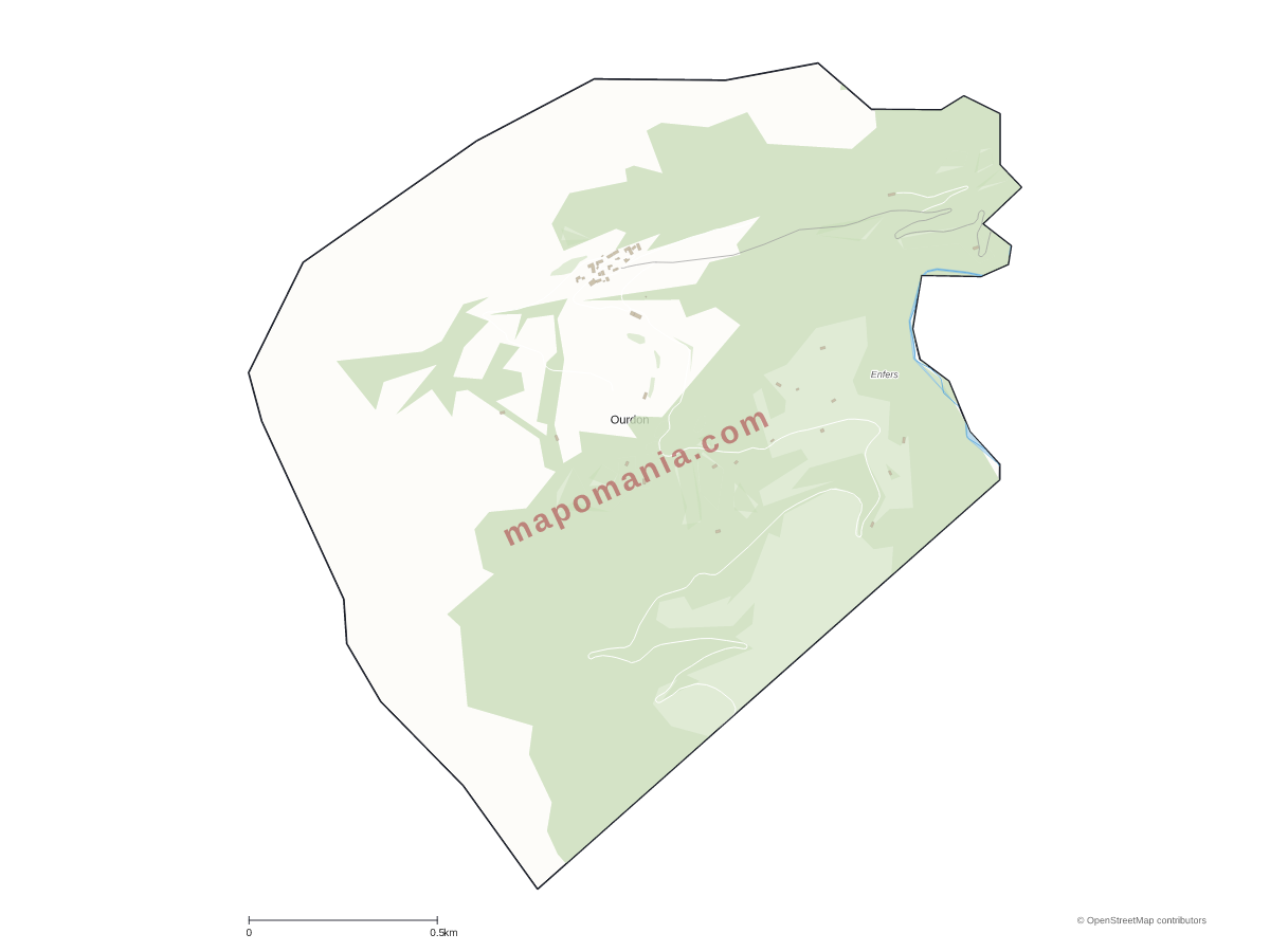 Carte de Ourdon à personnaliser
