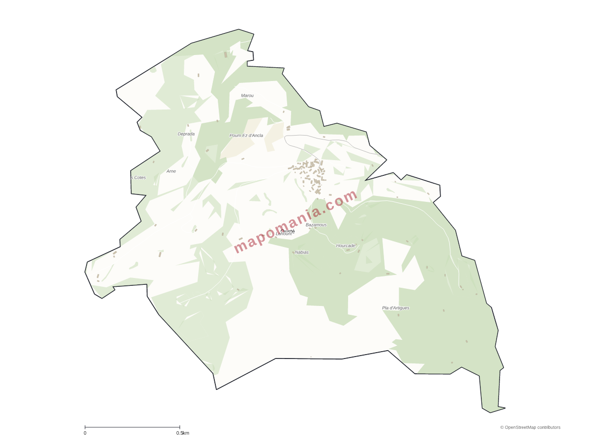 Carte de Ousté à personnaliser
