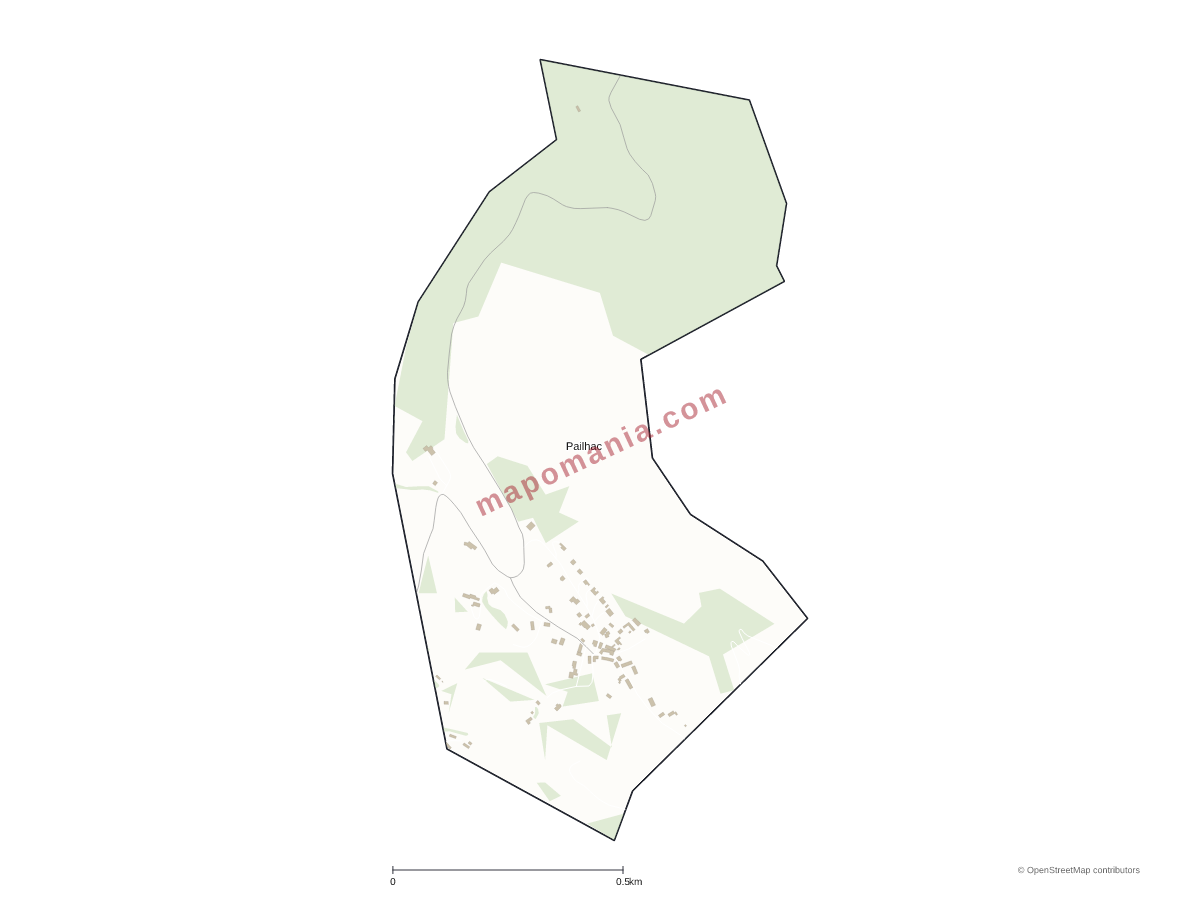 Carte de Pailhac à personnaliser