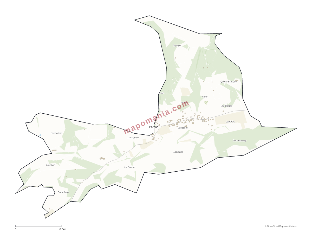 Carte de Paréac à personnaliser