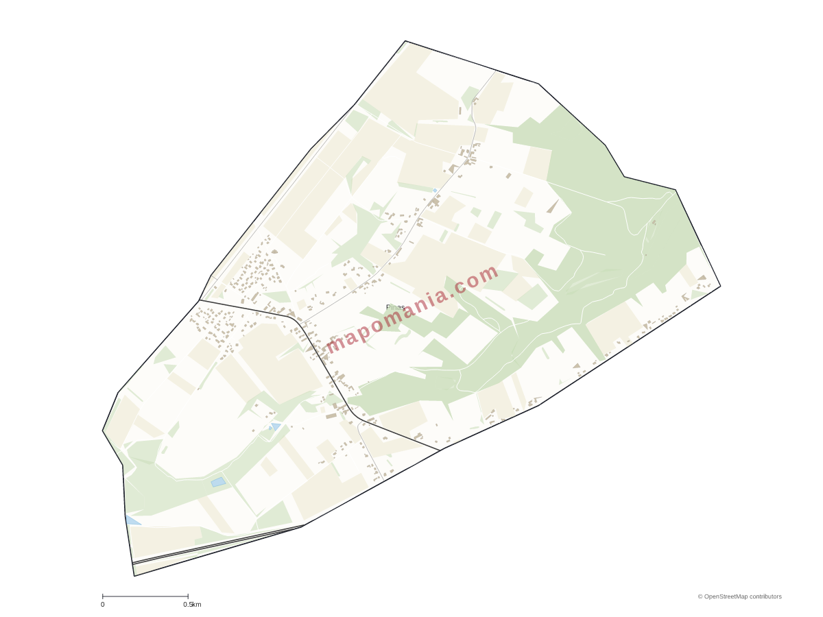 Carte de Pinas à personnaliser