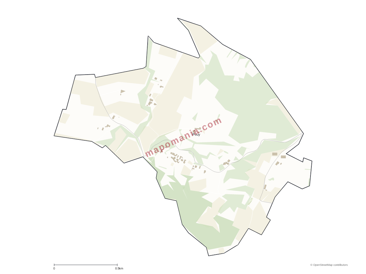 Carte de Pouy à personnaliser
