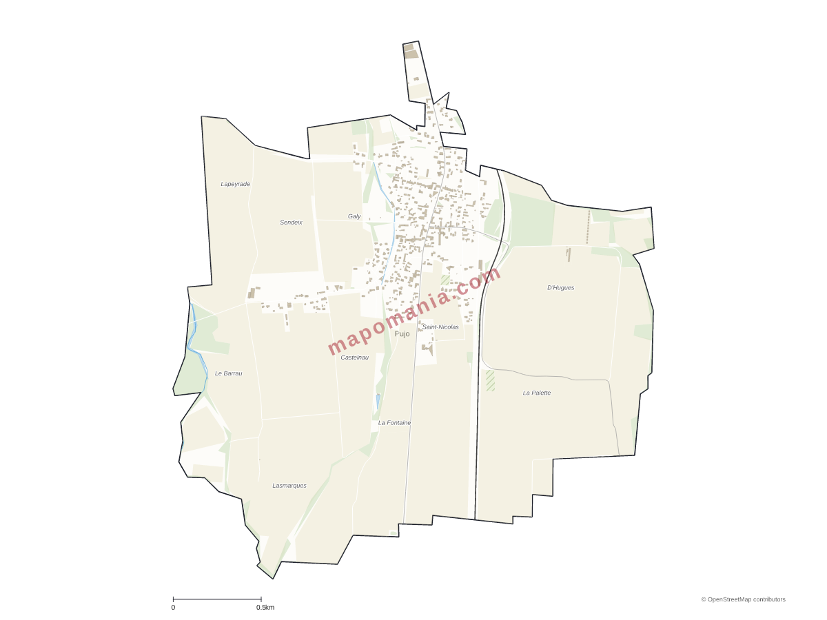 Carte de Pujo à personnaliser