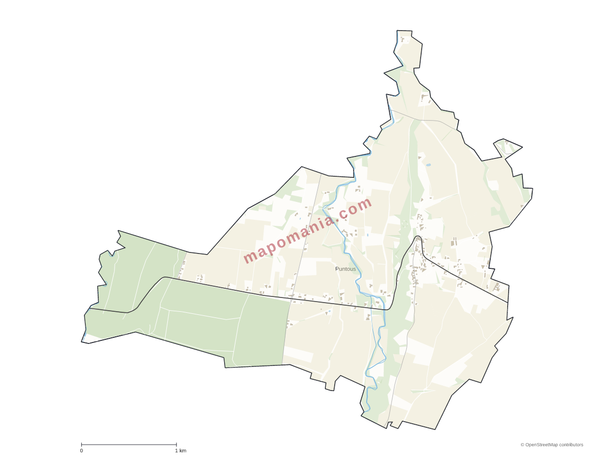 Carte de Puntous à personnaliser