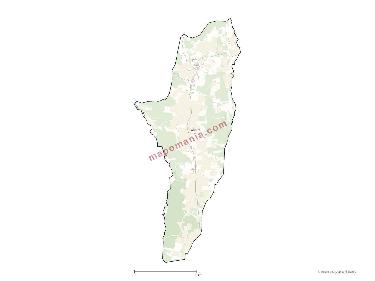 Carte de Recurt à personnaliser