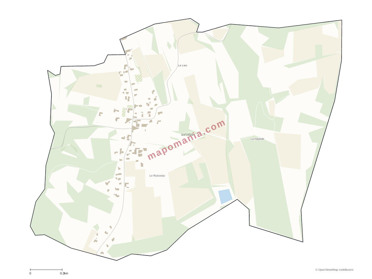 Carte de Sabalos à personnaliser