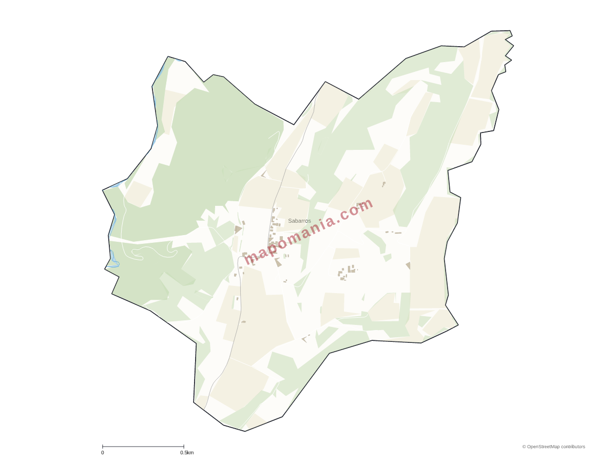 Carte de Sabarros à personnaliser
