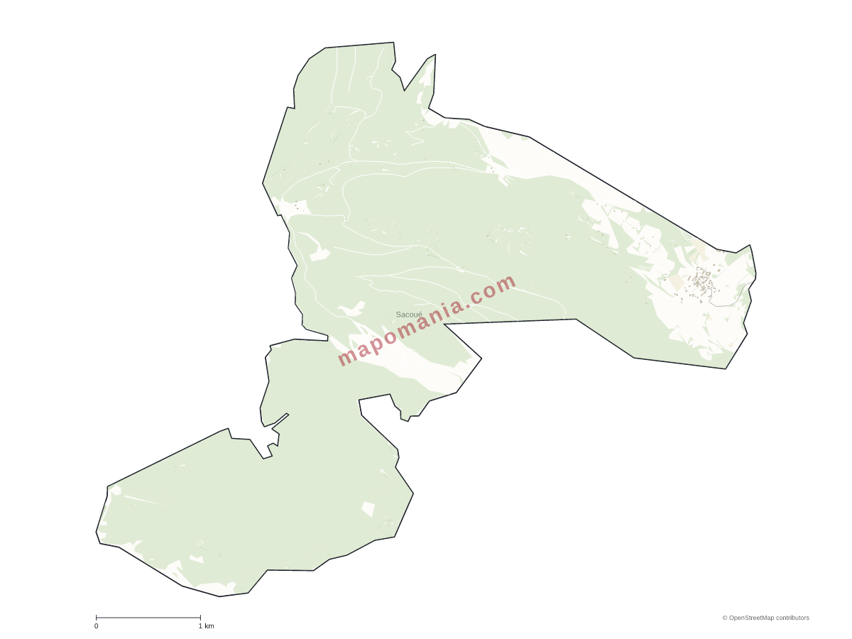 Carte de Sacoué à personnaliser