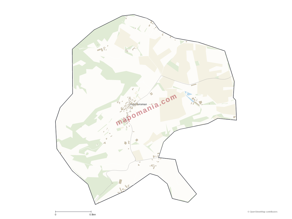 Carte de Saint-Arroman à personnaliser