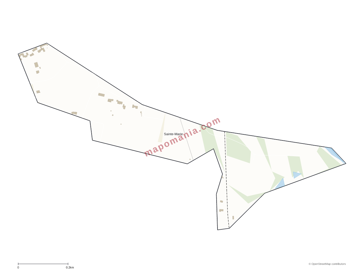 Carte de Sainte-Marie à personnaliser