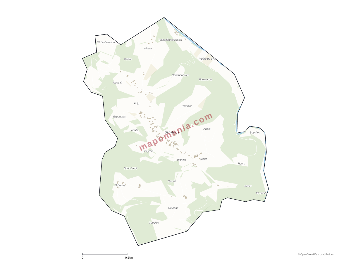 Carte de Sarlabous à personnaliser