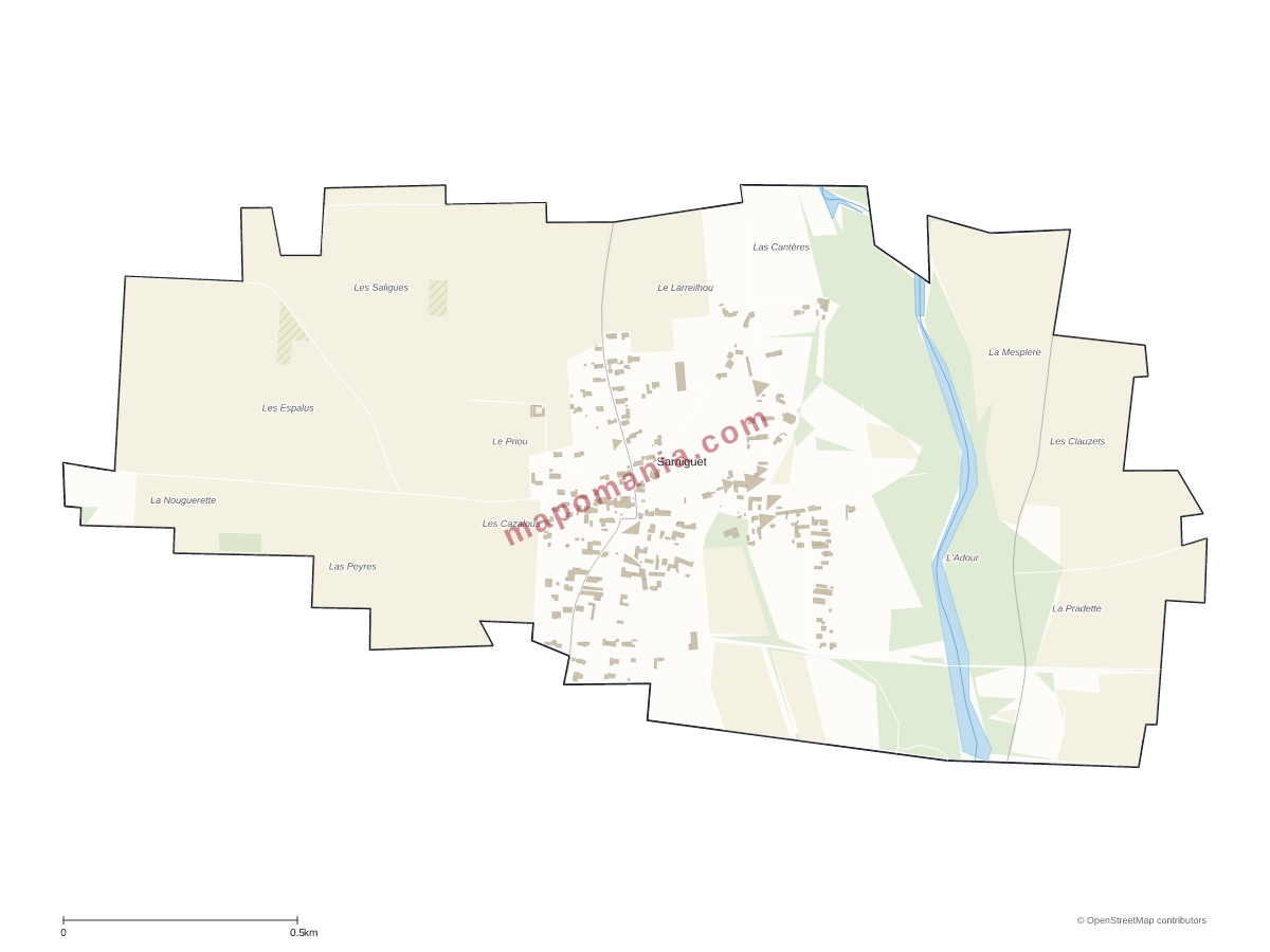 Carte de Sarniguet à personnaliser