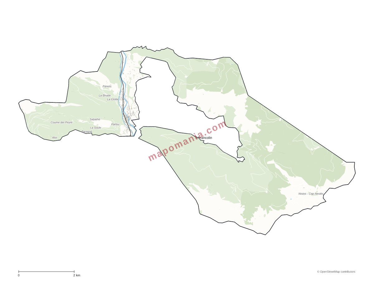 Carte de Sarrancolin à personnaliser