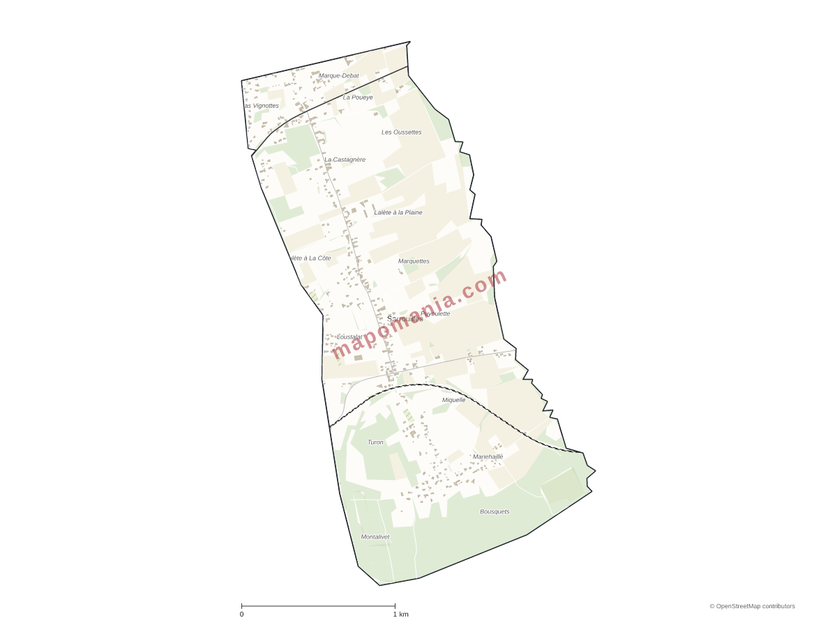 Carte de Sarrouilles à personnaliser