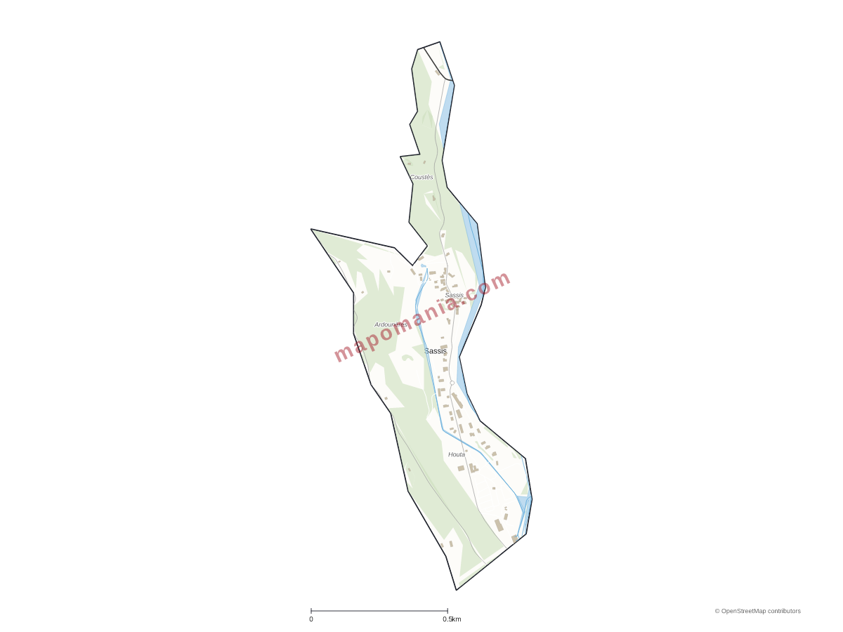 Carte de Sassis à personnaliser