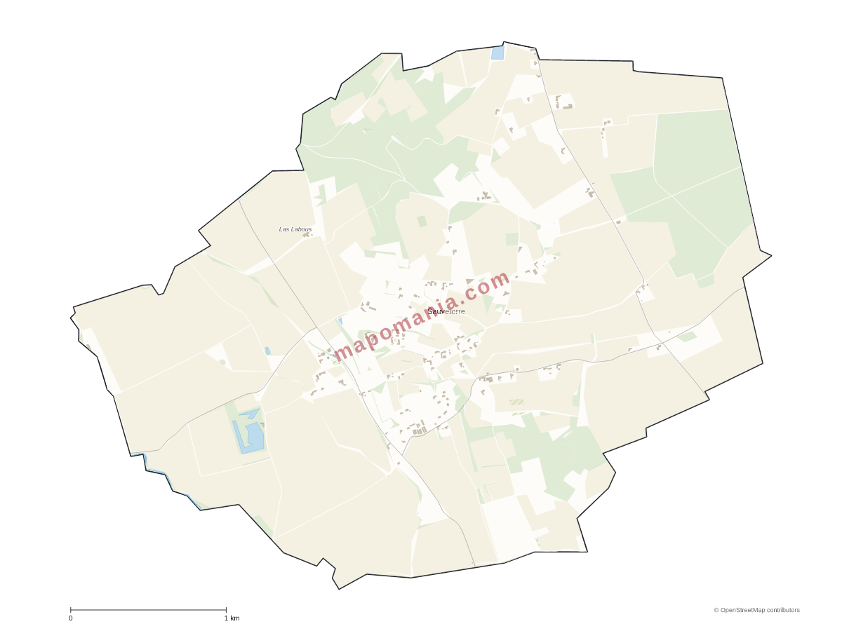 Carte de Sauveterre à personnaliser