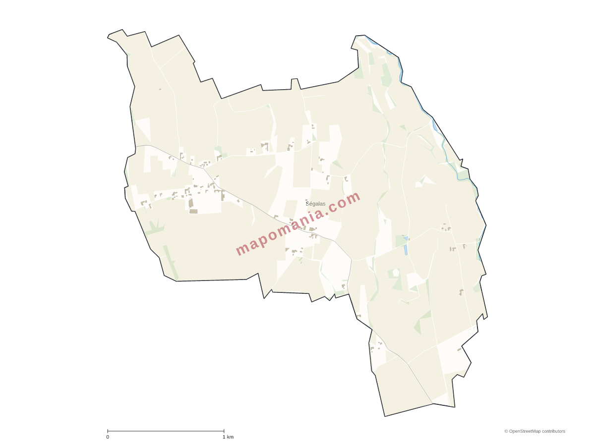 Carte de Ségalas à personnaliser