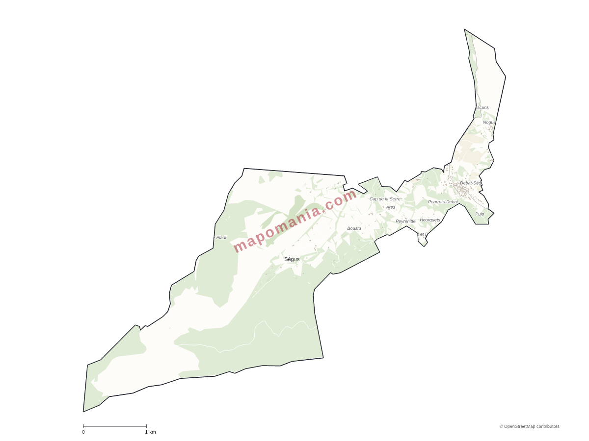 Carte de Ségus à personnaliser