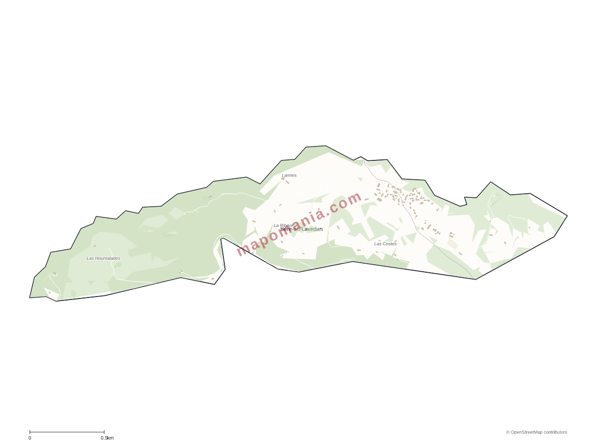 Carte de Sère-en-Lavedan à personnaliser