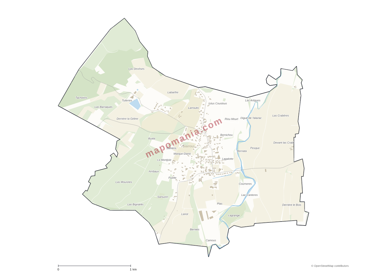 Carte de Siarrouy à personnaliser