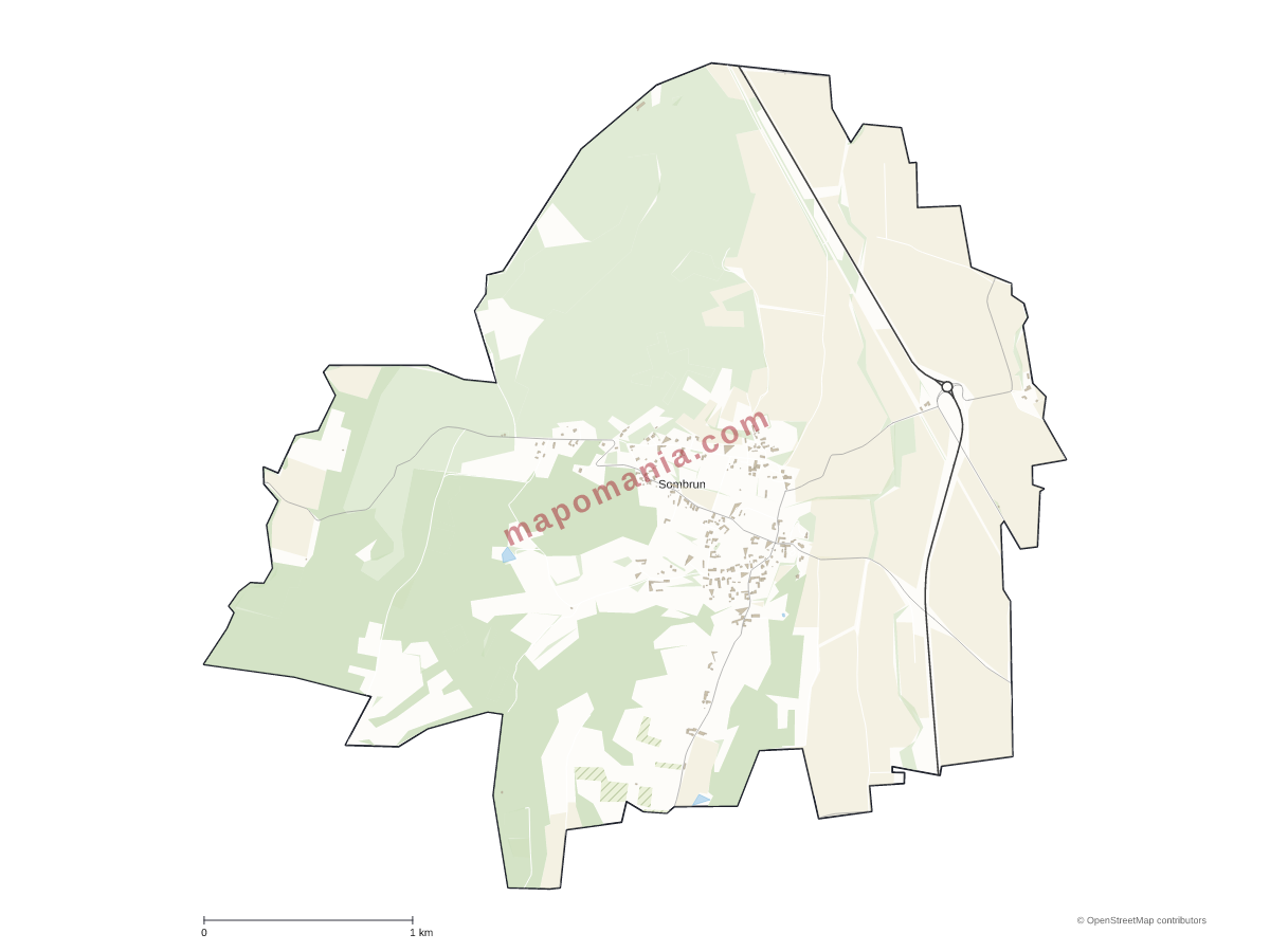 Carte de Sombrun à personnaliser