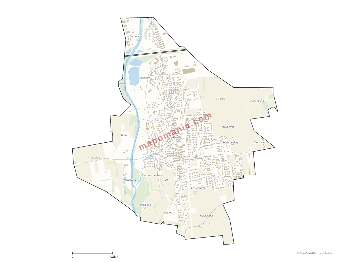 Carte de Soues à personnaliser