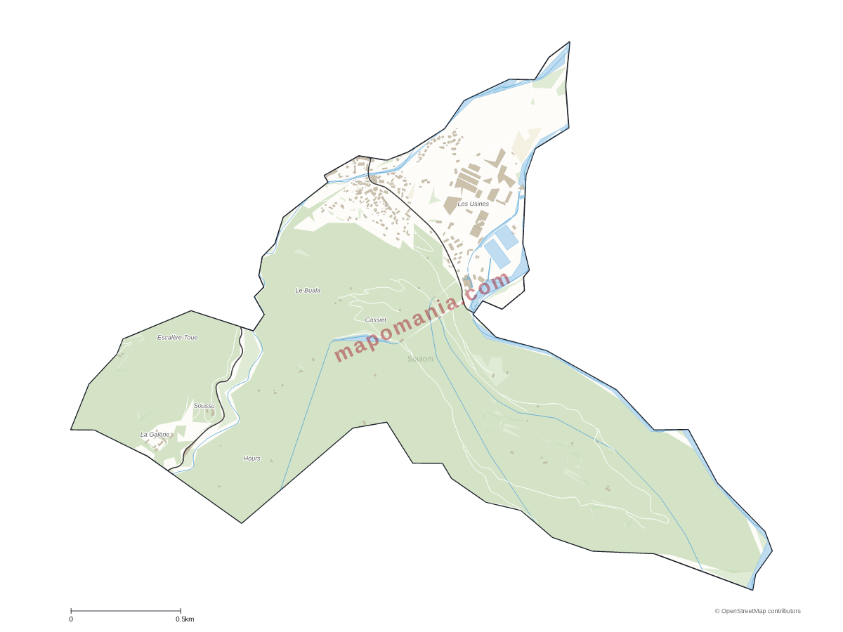Carte de Soulom à personnaliser