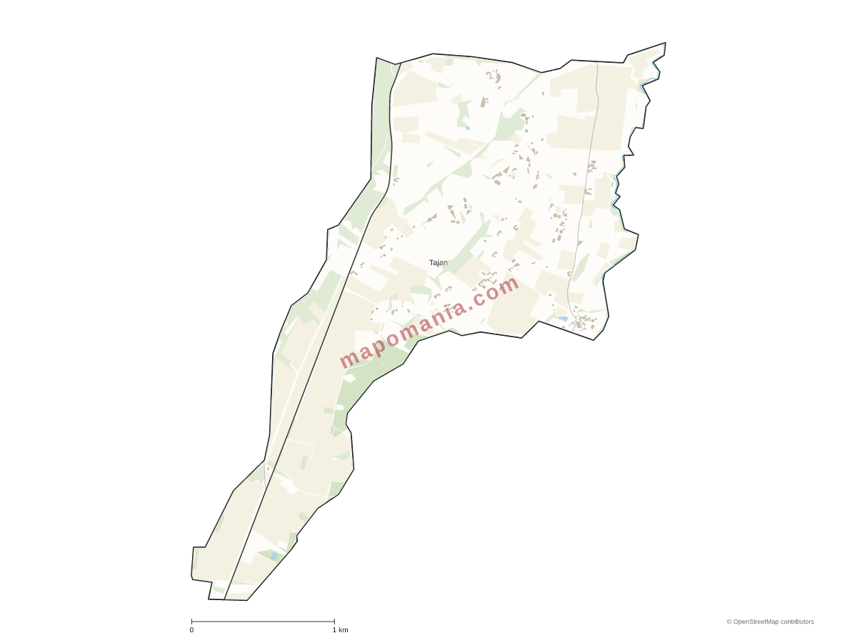 Carte de Tajan à personnaliser