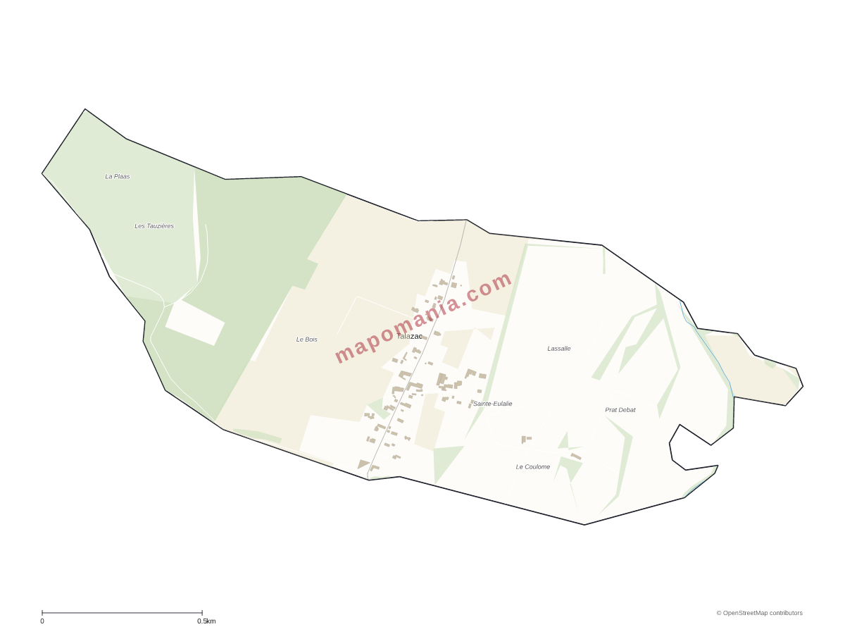 Carte de Talazac à personnaliser
