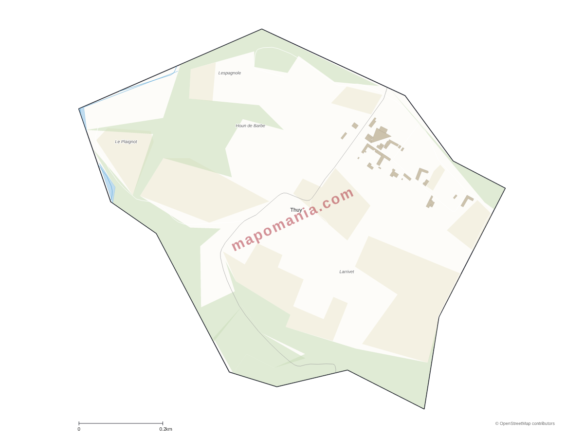 Carte de Thuy à personnaliser