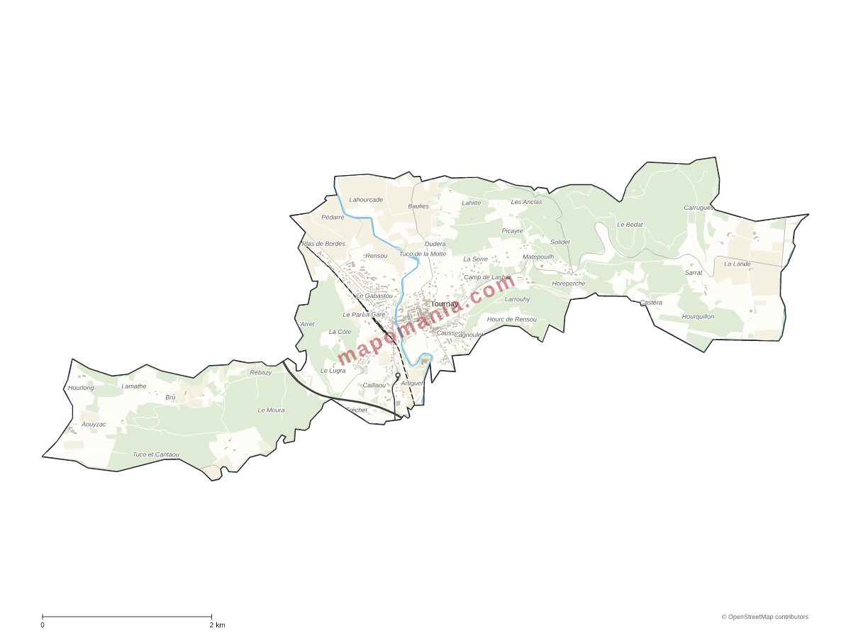 Carte de Tournay à personnaliser
