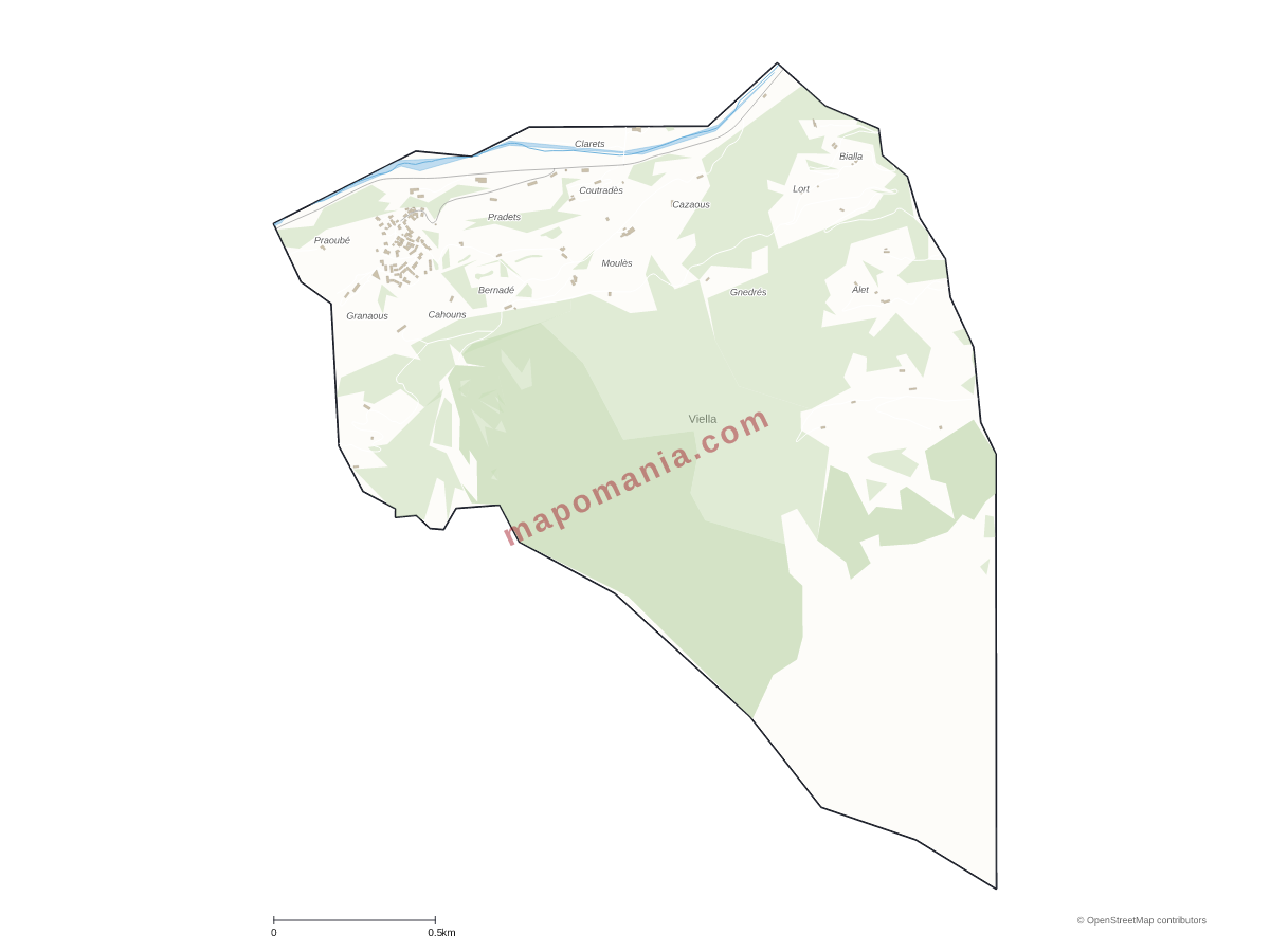 Carte de Viella à personnaliser