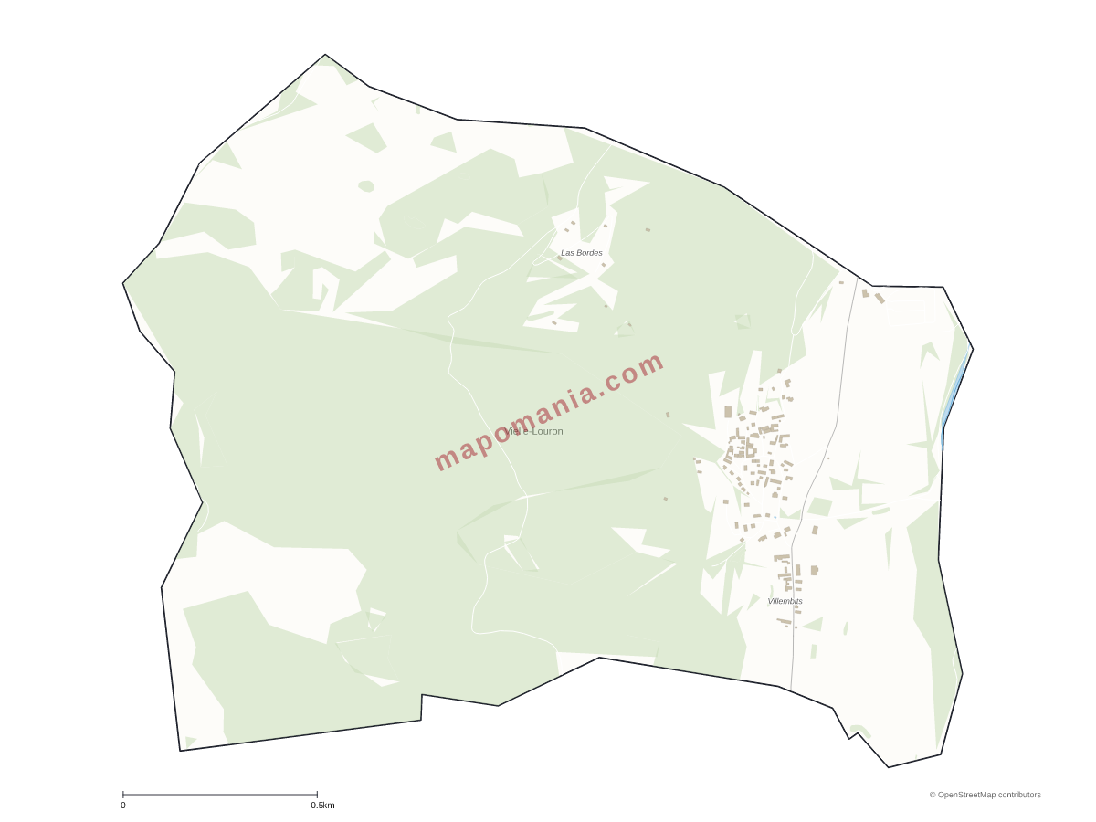 Carte de Vielle-Louron à personnaliser