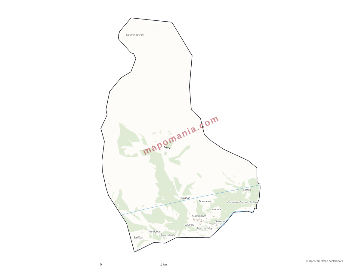 Carte de Viey à personnaliser