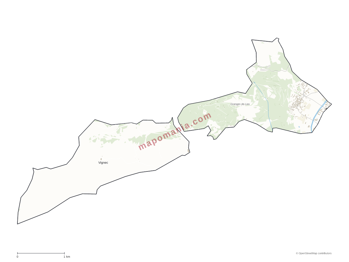Carte de Vignec à personnaliser