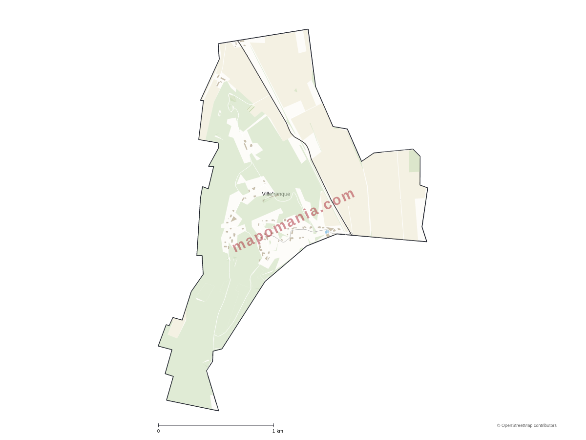 Carte de Villefranque à personnaliser