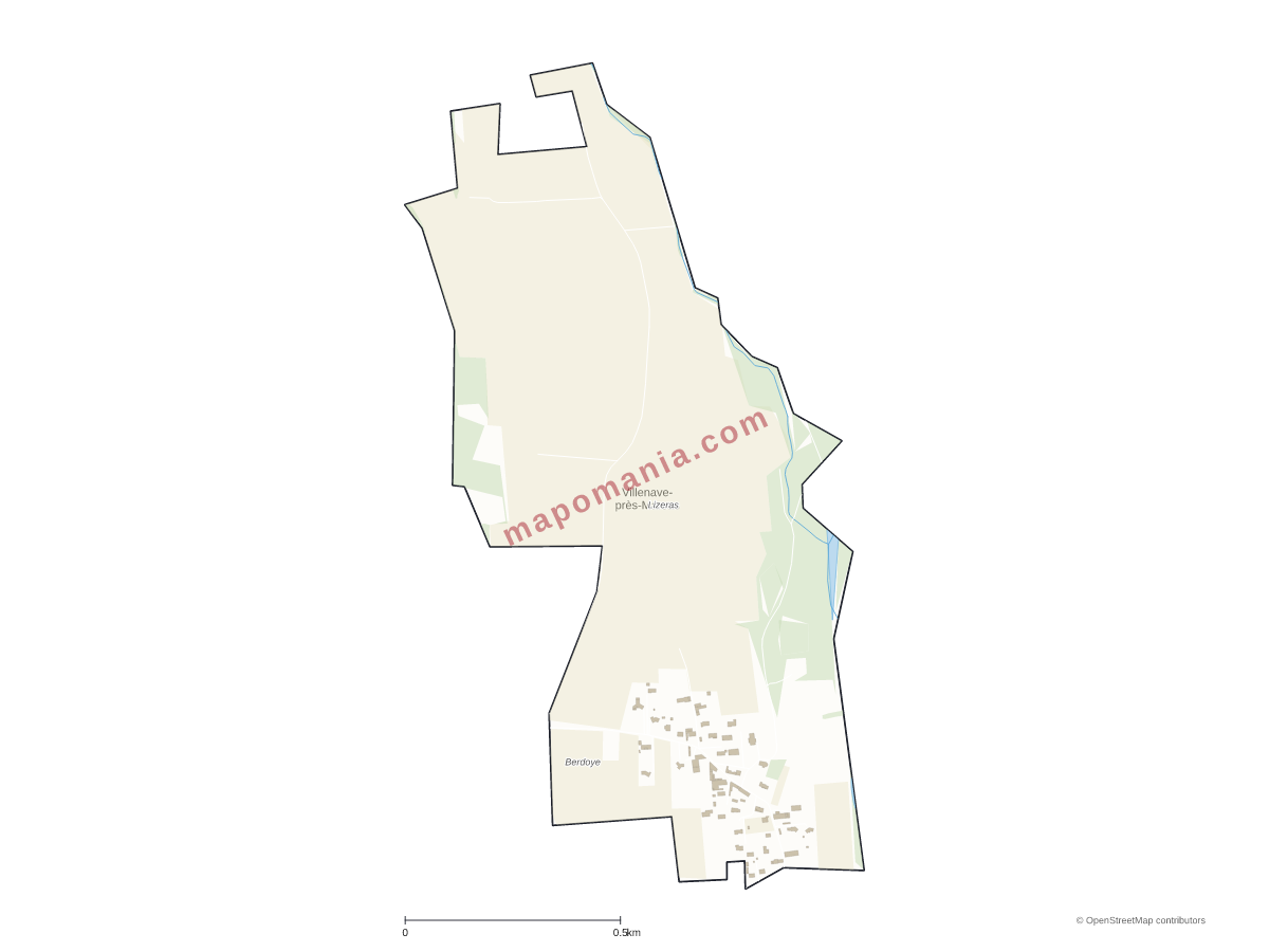 Carte de Villenave-près-Marsac à personnaliser