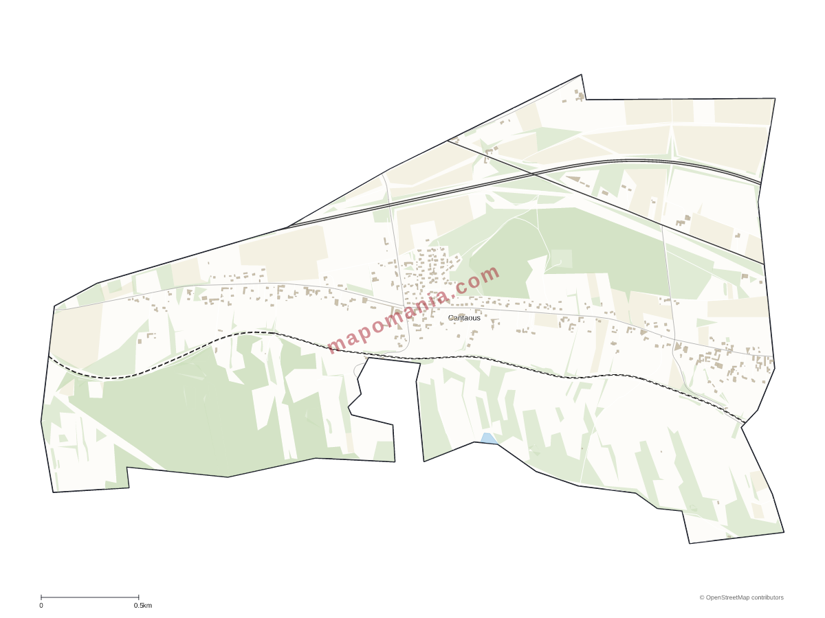 Carte de Cantaous à personnaliser