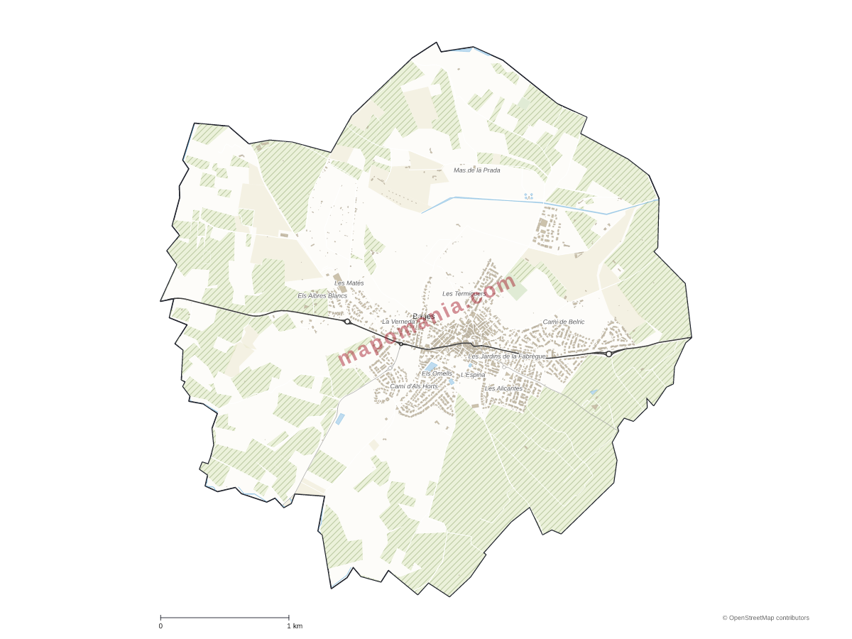 Carte de Bages à personnaliser
