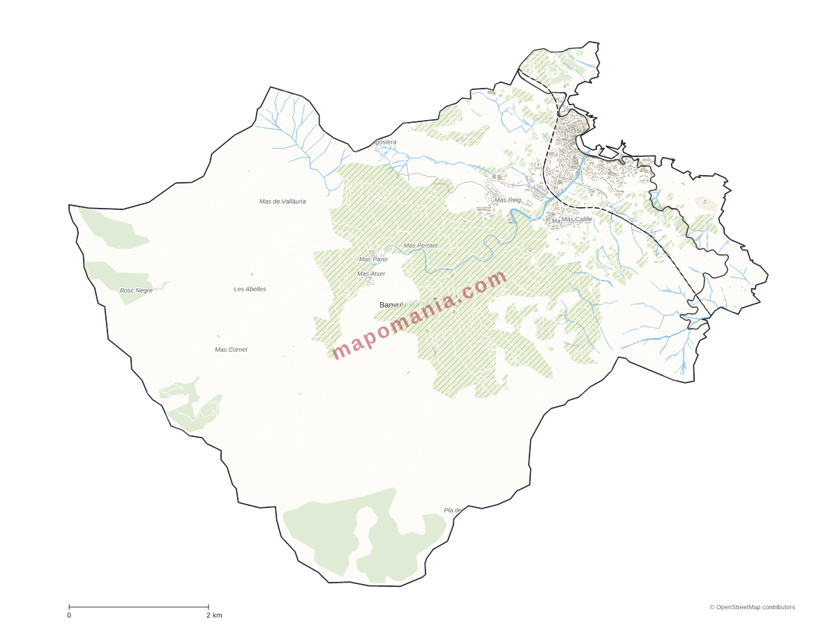 Carte de Banyuls-sur-Mer à personnaliser