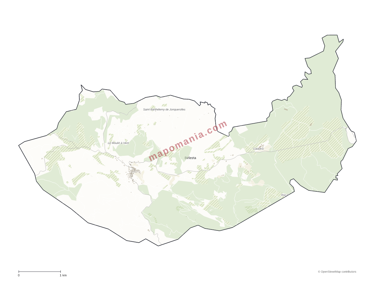 Carte de Bélesta à personnaliser